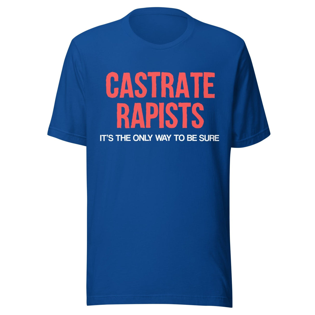 Castrate Rapists Its The Only Way To Be Sure Shirt