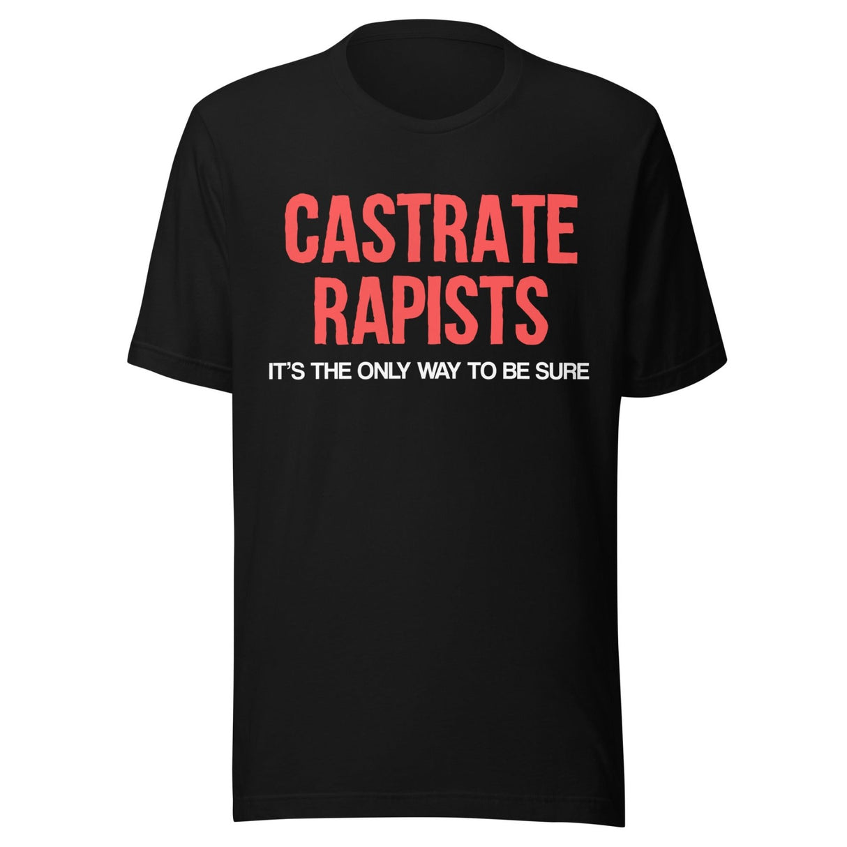 Castrate Rapists Its The Only Way To Be Sure Shirt
