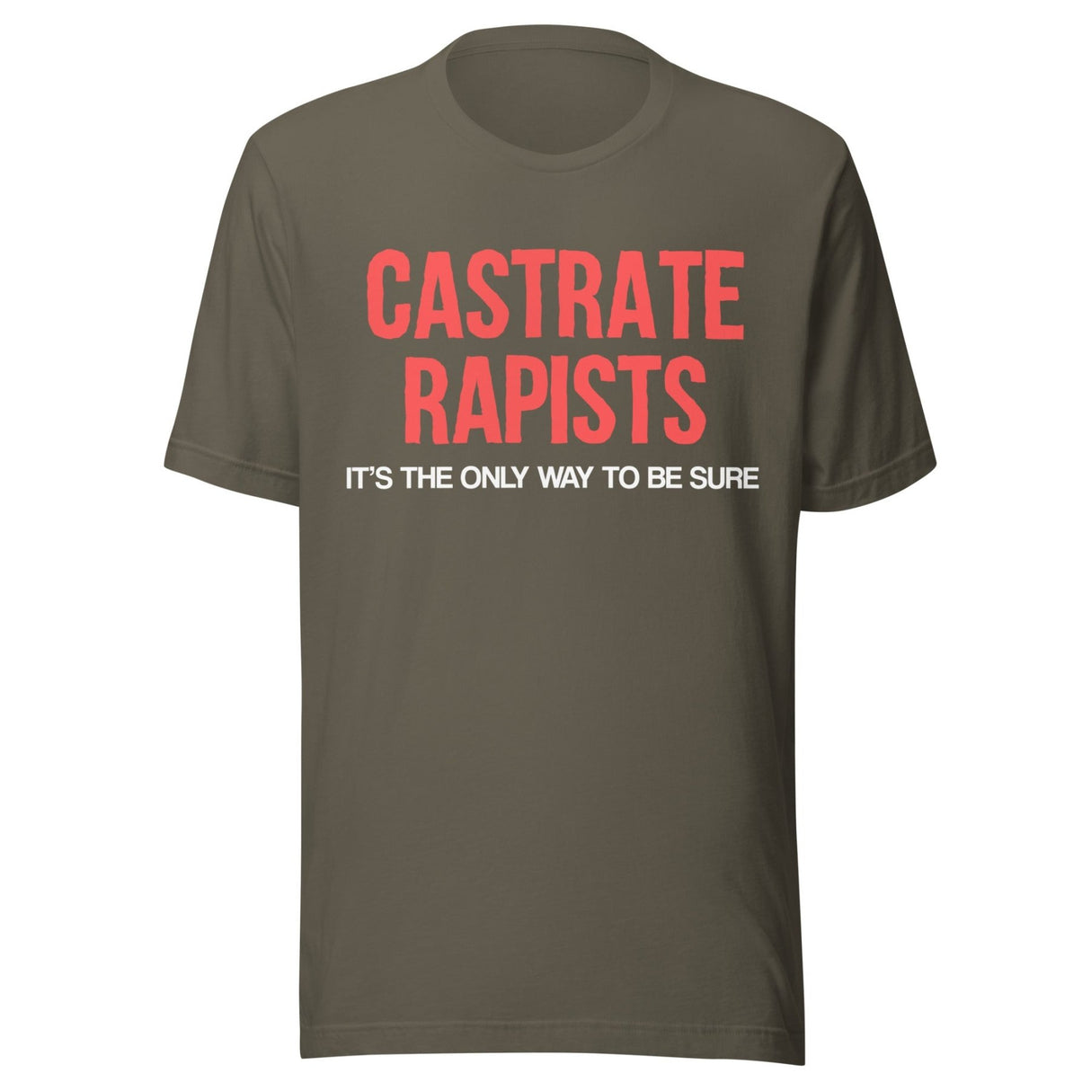 Castrate Rapists Its The Only Way To Be Sure Shirt