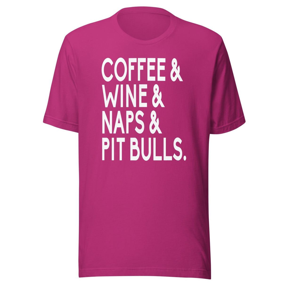 Coffee Wine Naps Pit Bulls Shirt