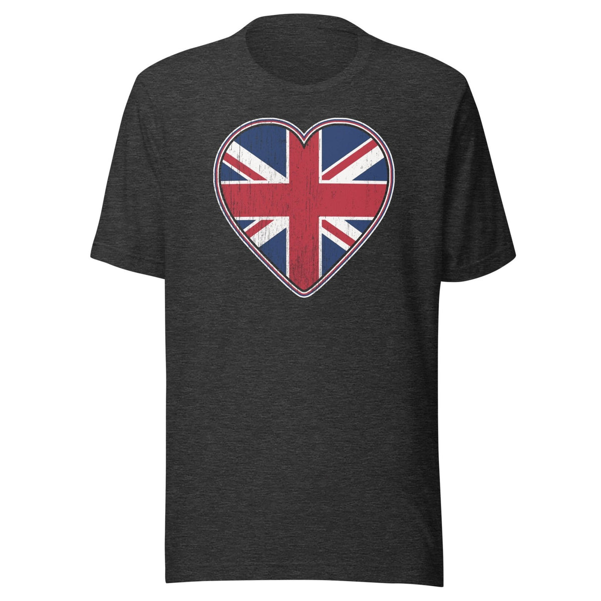 Distressed UK Flag Heart Shirt