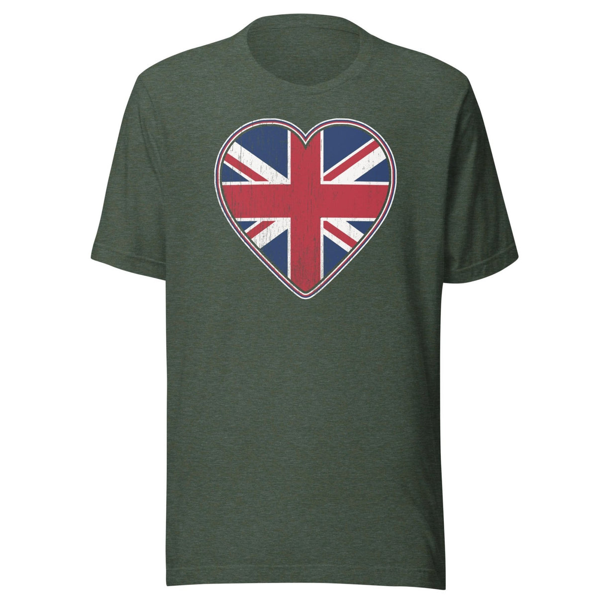 Distressed UK Flag Heart Shirt