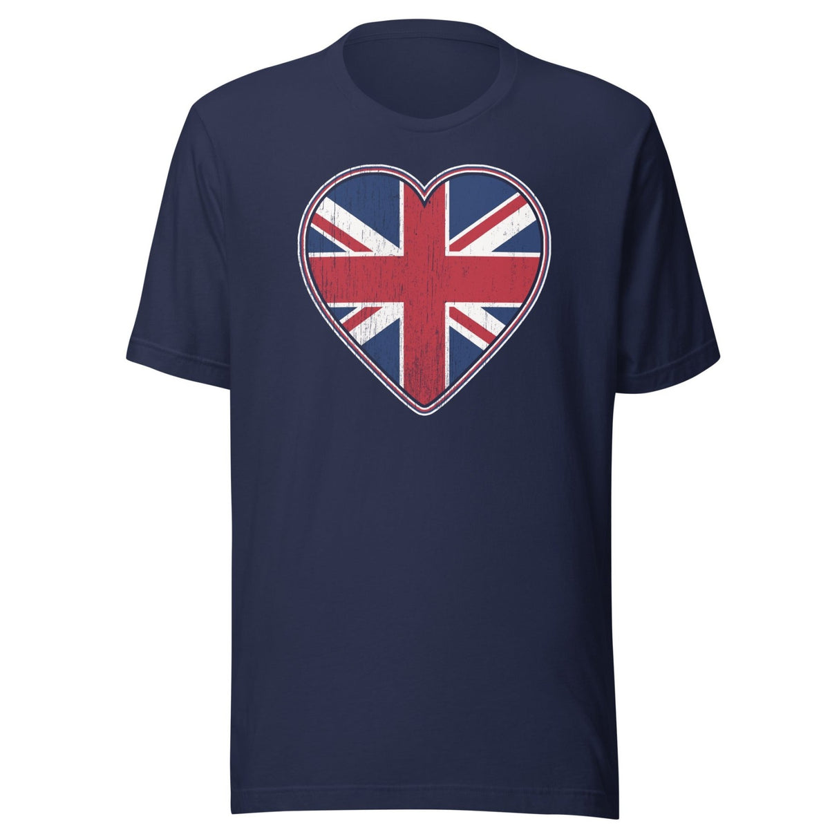 Distressed UK Flag Heart Shirt