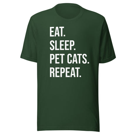 Eat Sleep Pet Cats Repeat Shirt