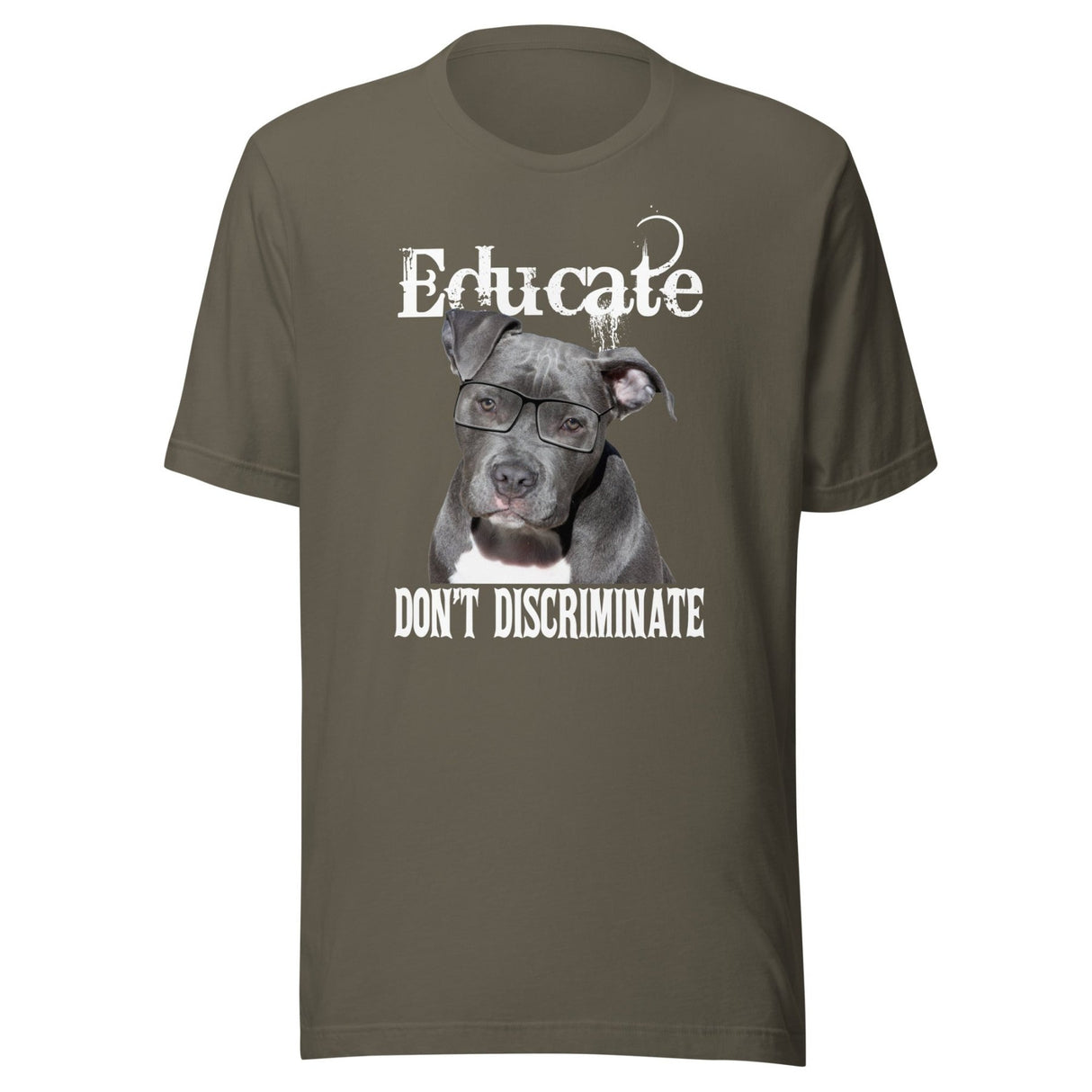 Educate Don't Discriminate Pit Bull Shirt