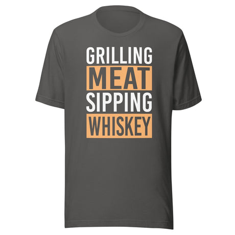 Grilling Meat Sipping Whiskey Shirt