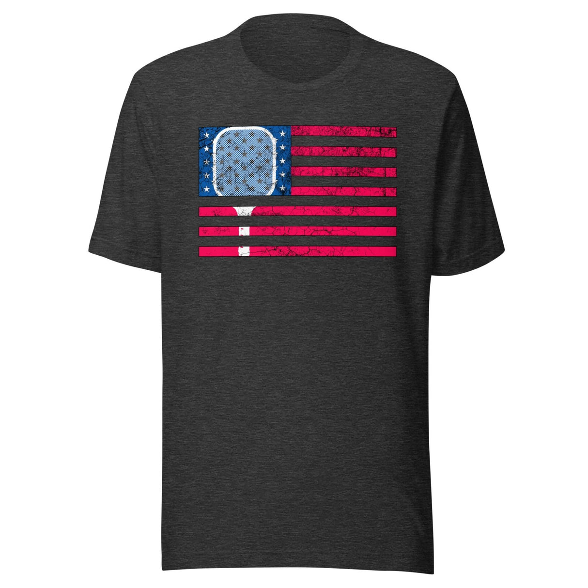 Grunge American Flag Pickleball Shirt