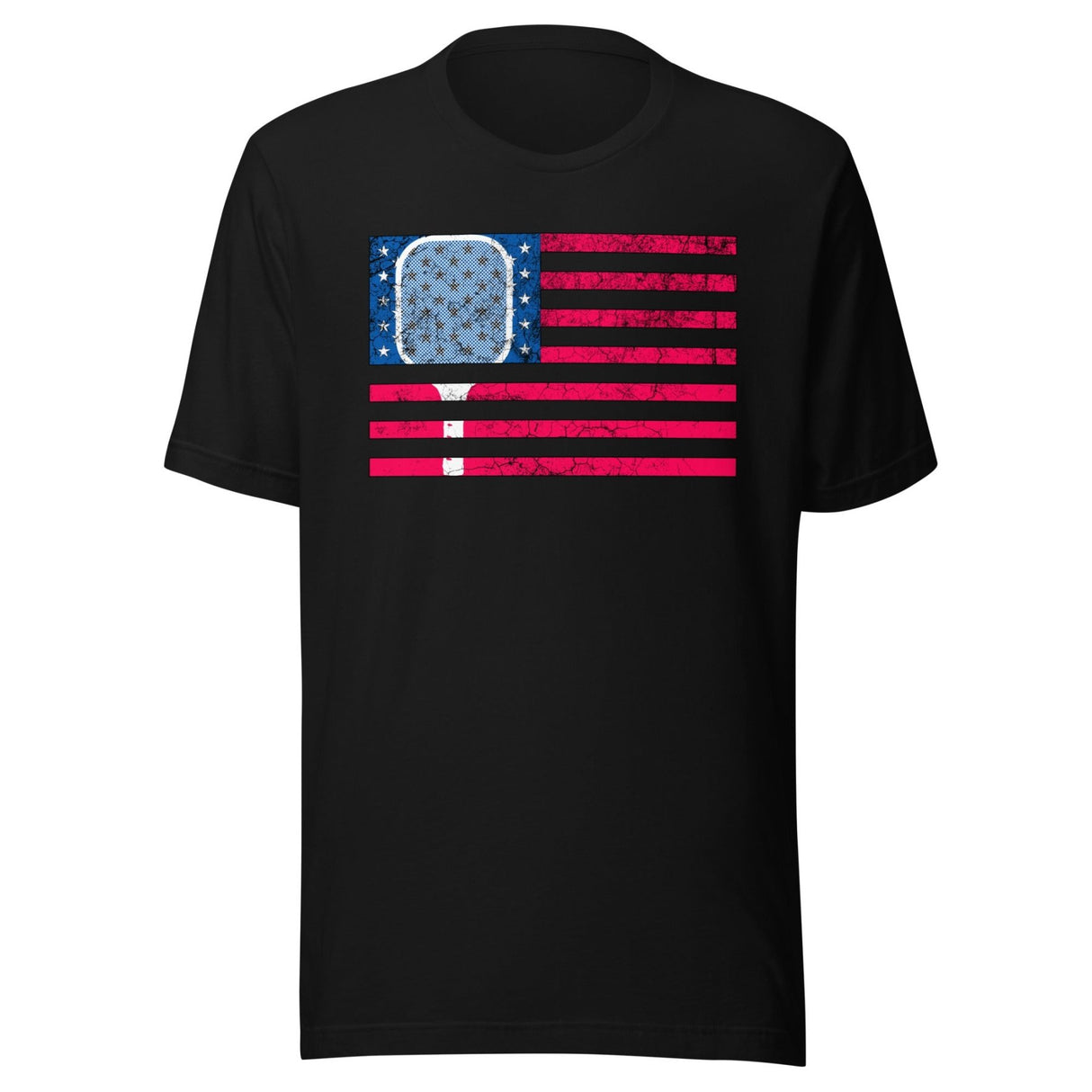 Grunge American Flag Pickleball Shirt