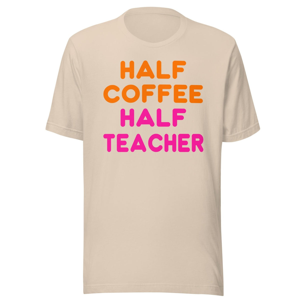 Half Coffee Half Teacher Shirt
