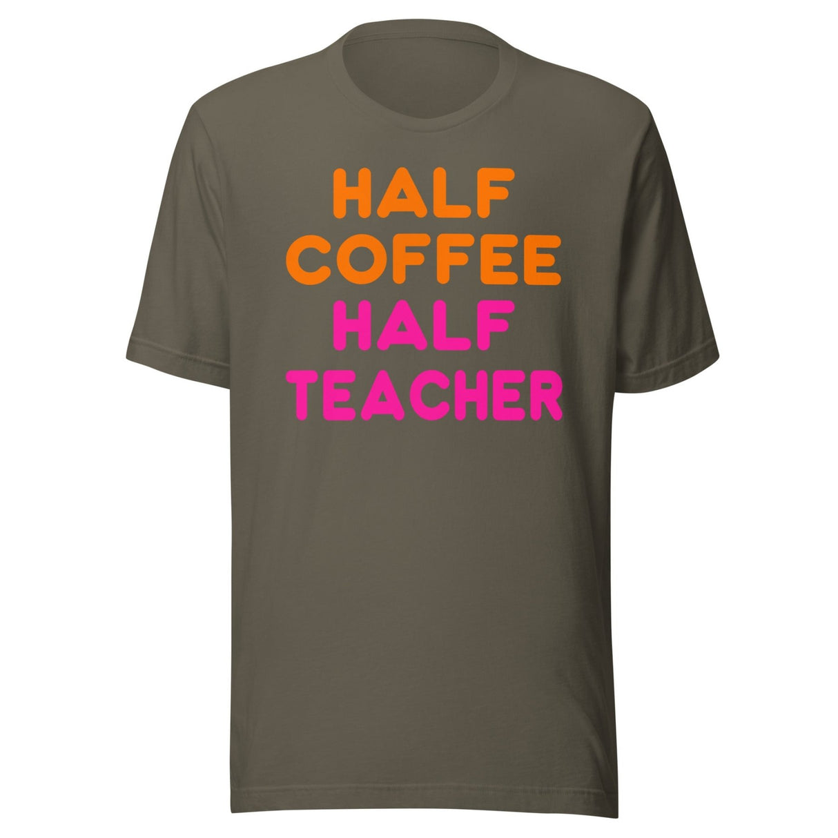 Half Coffee Half Teacher Shirt