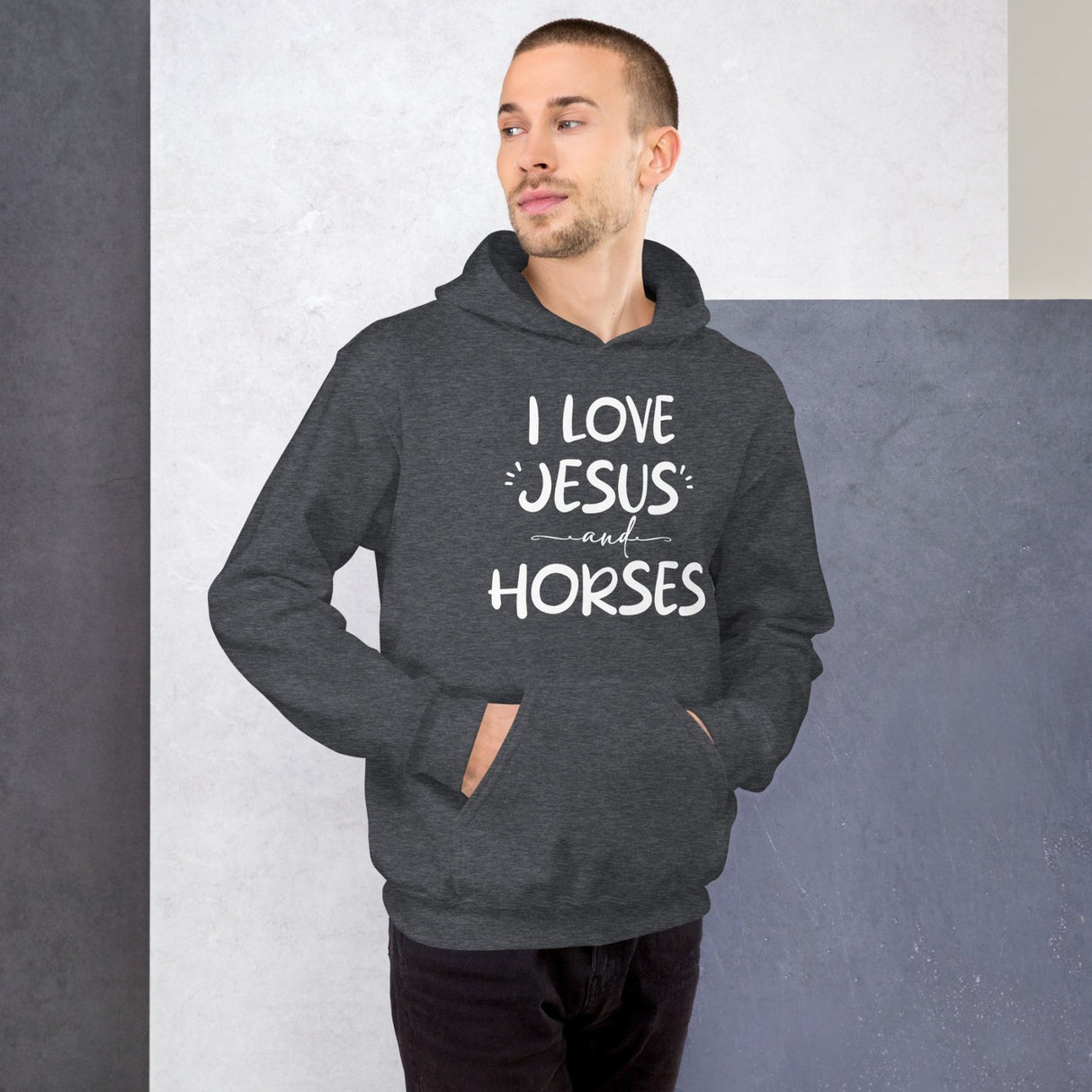 I Love Jesus and Horses Hoodie