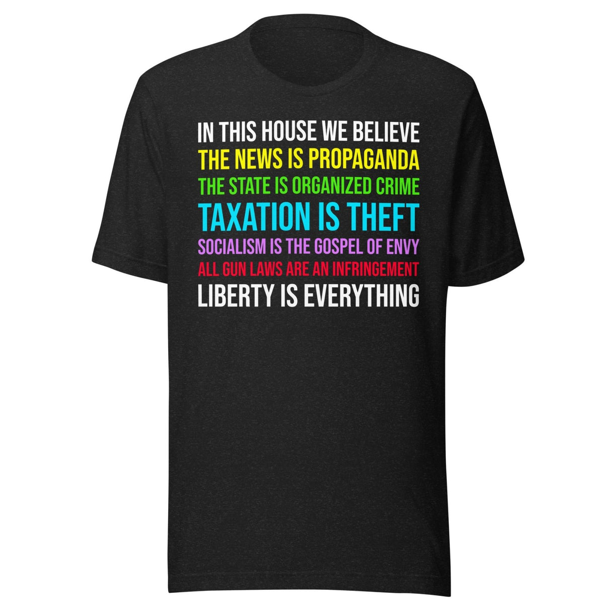In This House We Believe Libertarian Shirt