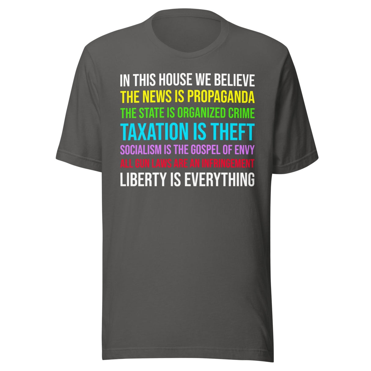 In This House We Believe Libertarian Shirt