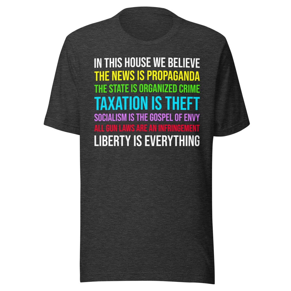 In This House We Believe Libertarian Shirt