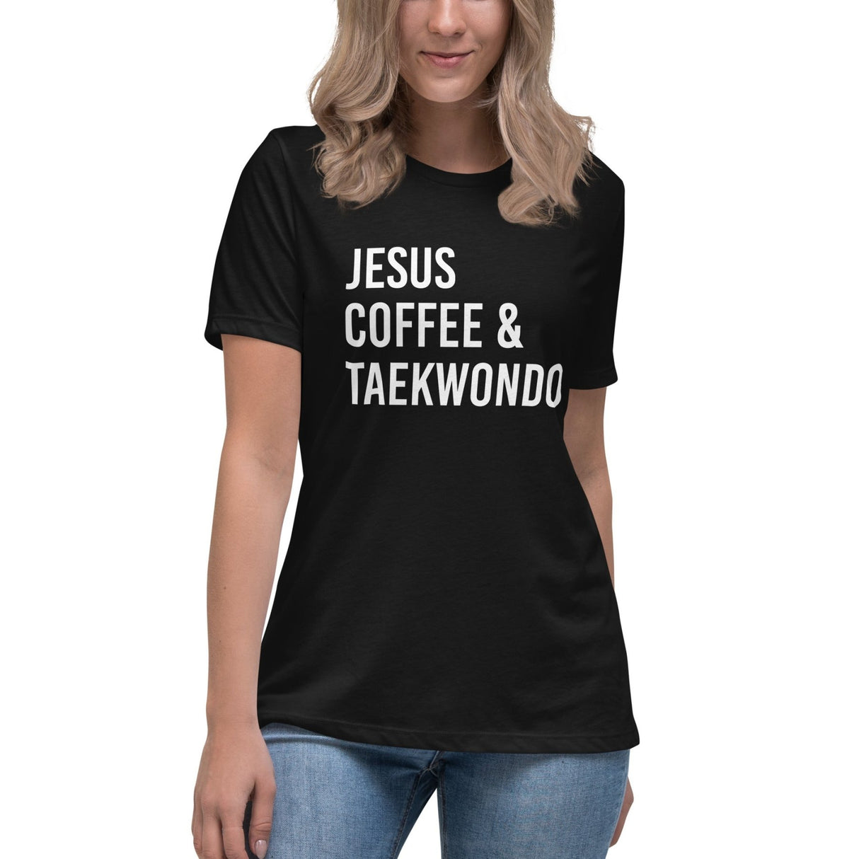 Jesus Coffee And Taekwondo Women's Shirt