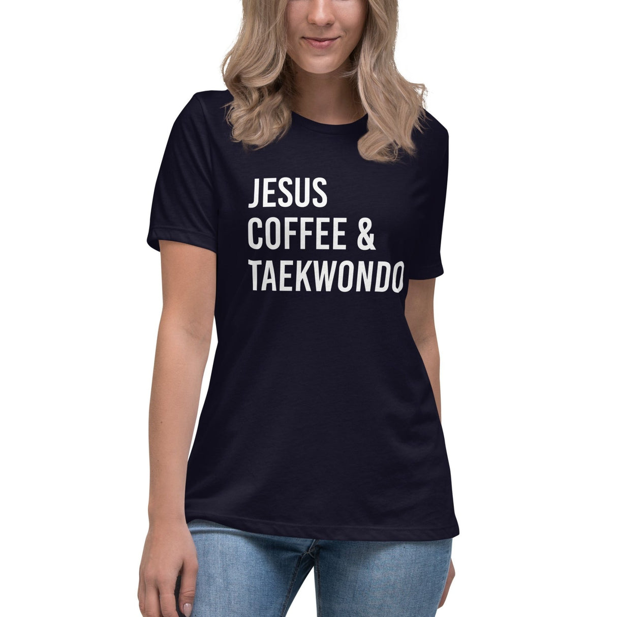 Jesus Coffee And Taekwondo Women's Shirt