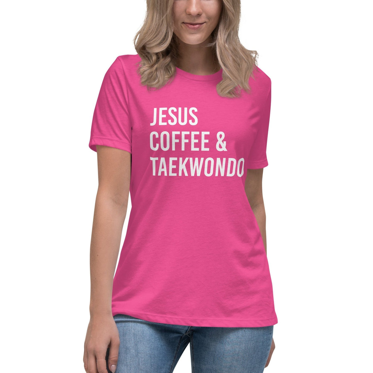 Jesus Coffee And Taekwondo Women's Shirt