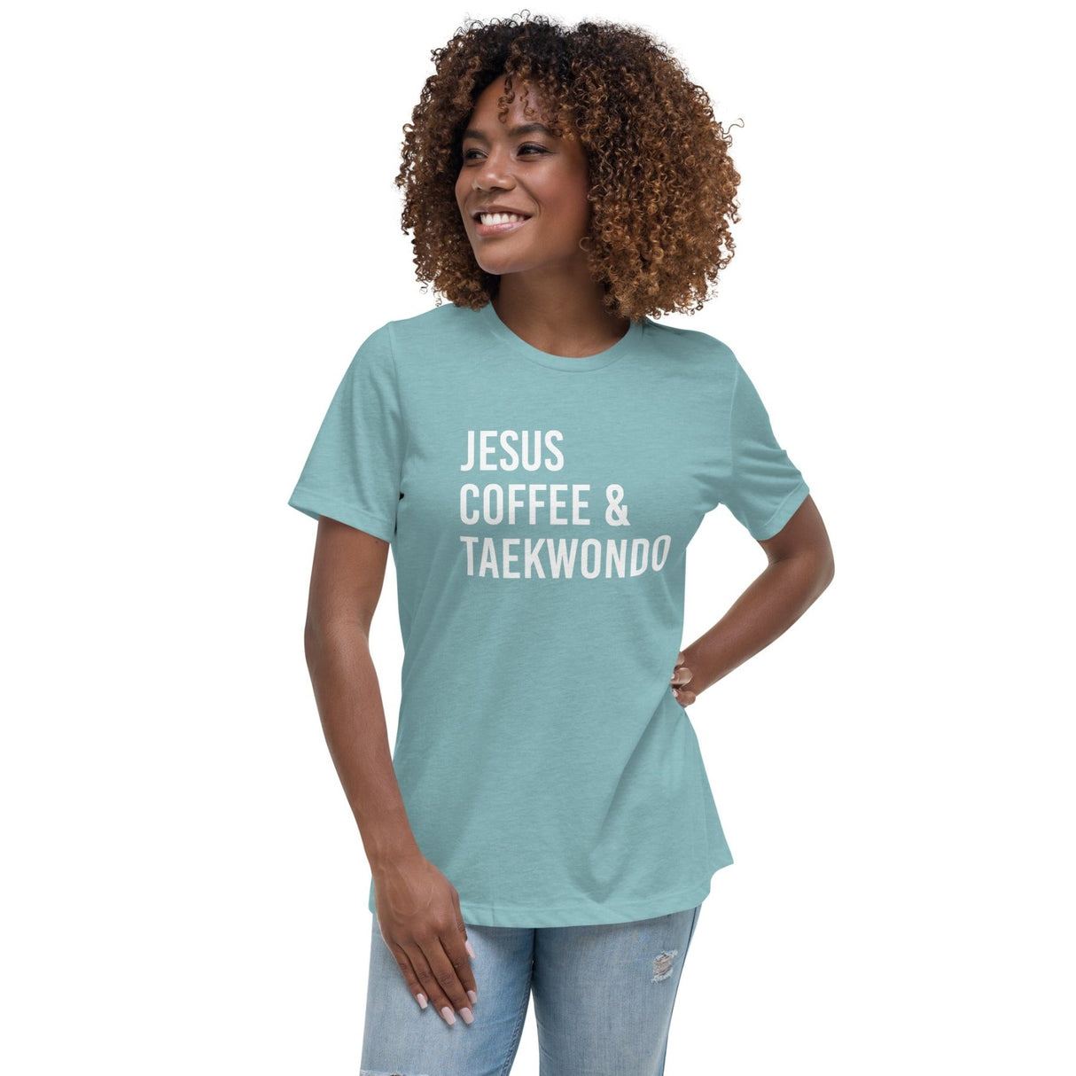 Jesus Coffee And Taekwondo Women's Shirt