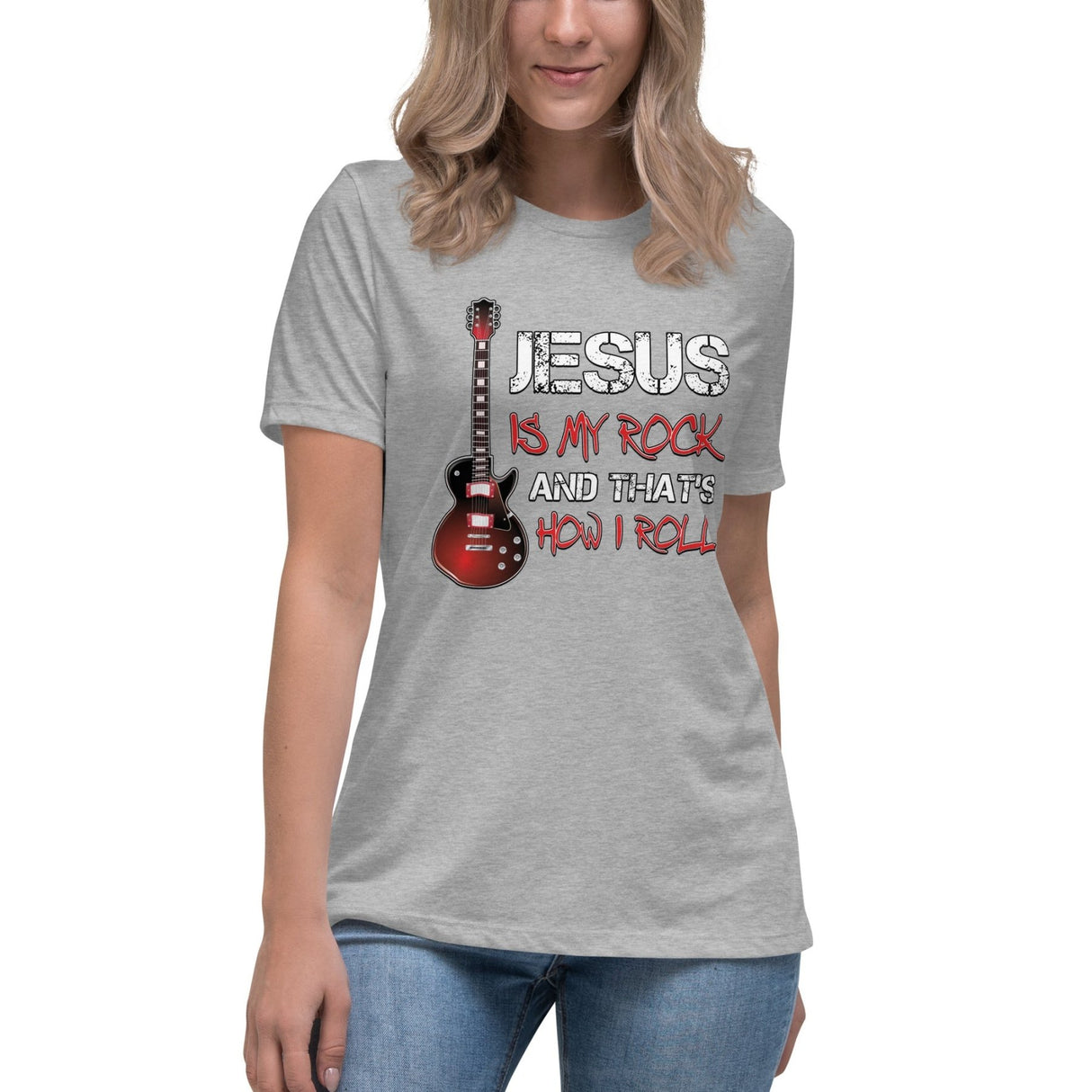 Jesus Is My Rock And That's How I Roll Women's Shirt