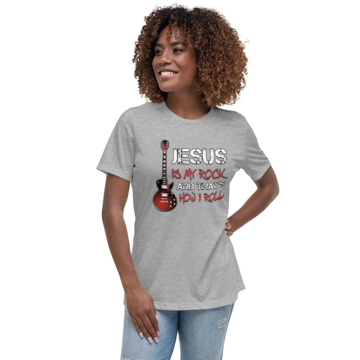Jesus Is My Rock And That's How I Roll Women's Shirt