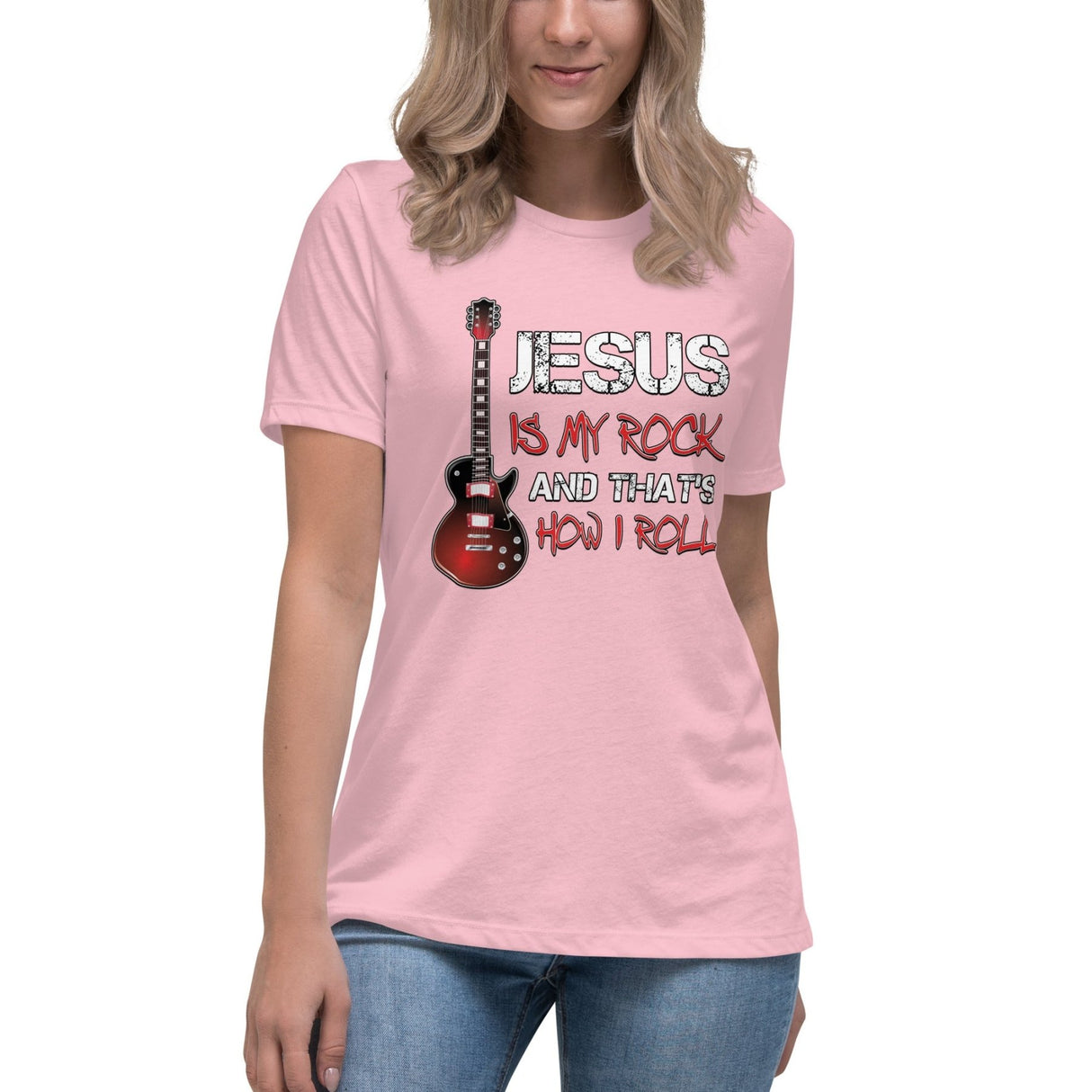Jesus Is My Rock And That's How I Roll Women's Shirt
