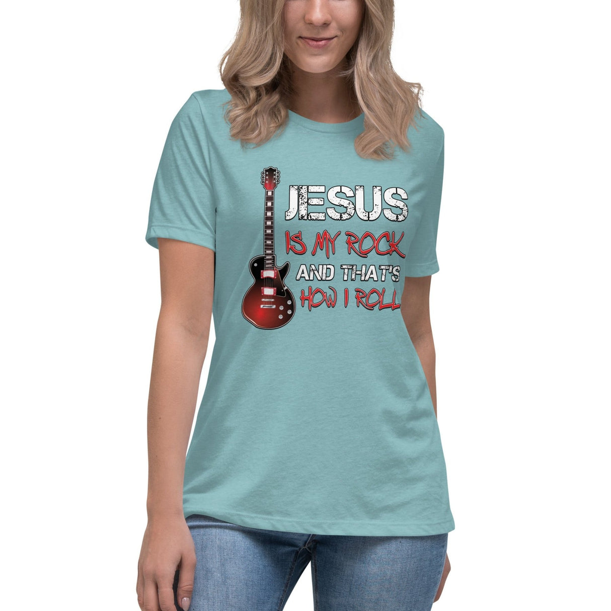 Jesus Is My Rock And That's How I Roll Women's Shirt
