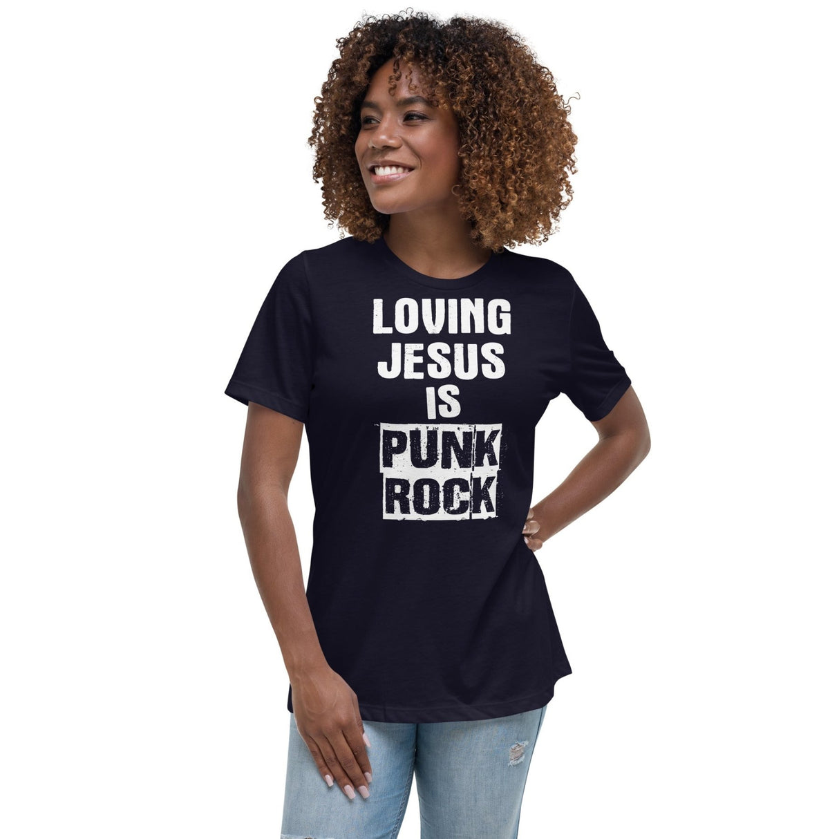Loving Jesus Is Punk Rock Women's Shirt