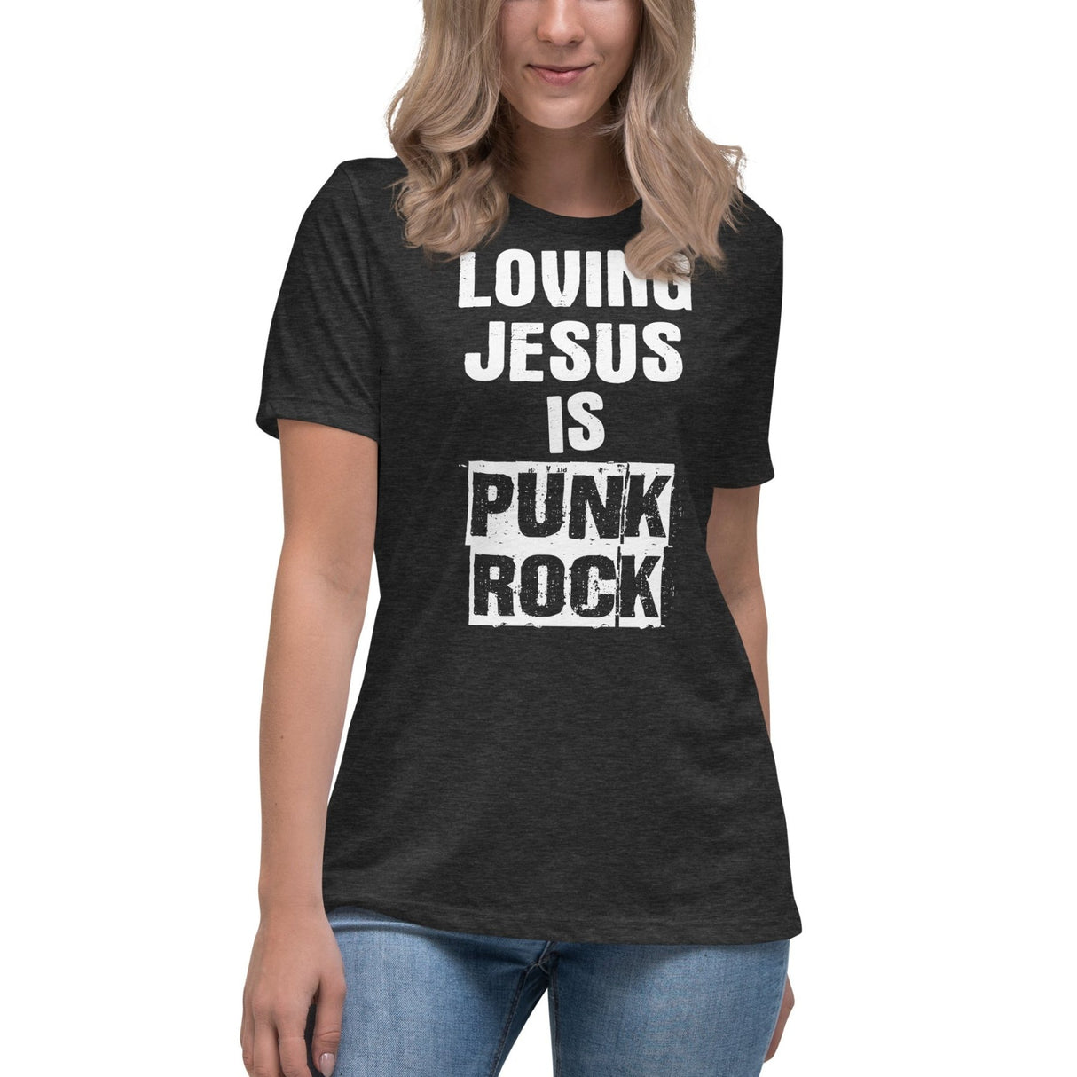 Loving Jesus Is Punk Rock Women's Shirt