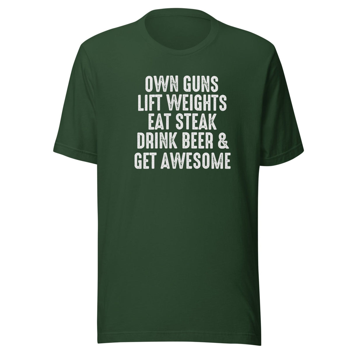 Own Guns Lift Weights Drink Beer Shirt
