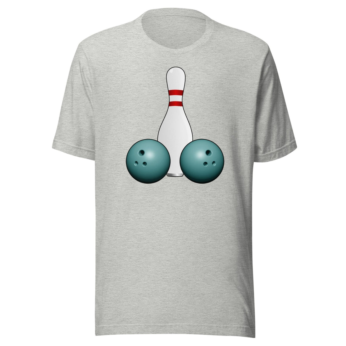 Pin and Two Balls Graphic Bowling Shirt