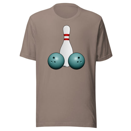 Pin and Two Balls Graphic Bowling Shirt