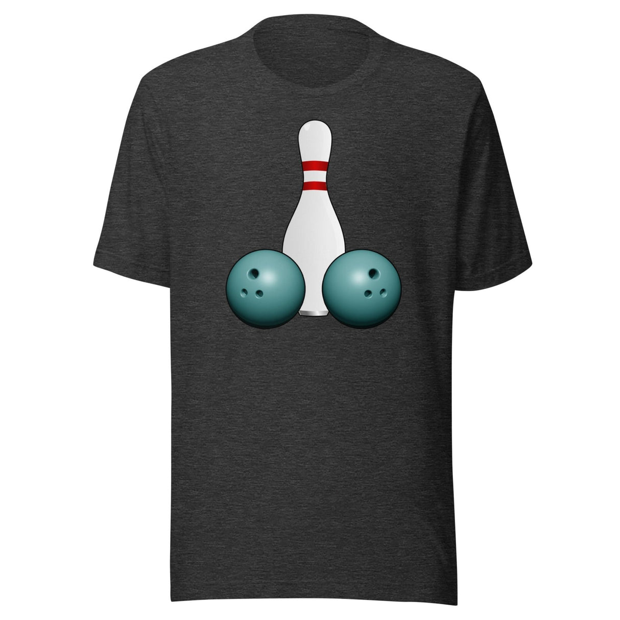 Pin and Two Balls Graphic Bowling Shirt