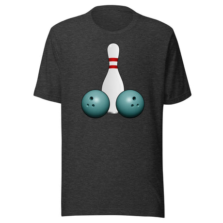 Pin and Two Balls Graphic Bowling Shirt