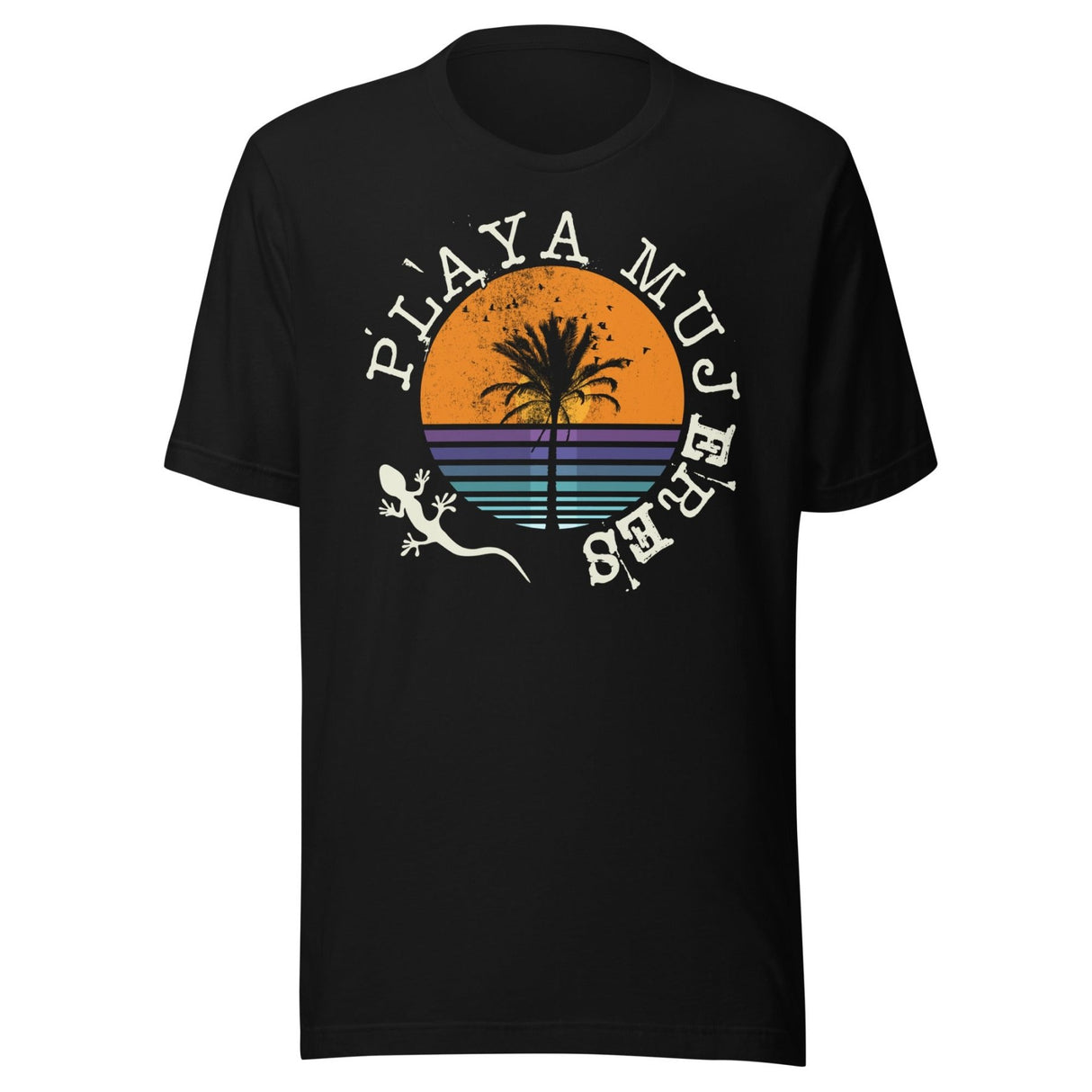 Playa Mujeres Distressed Palm Tree Shirt