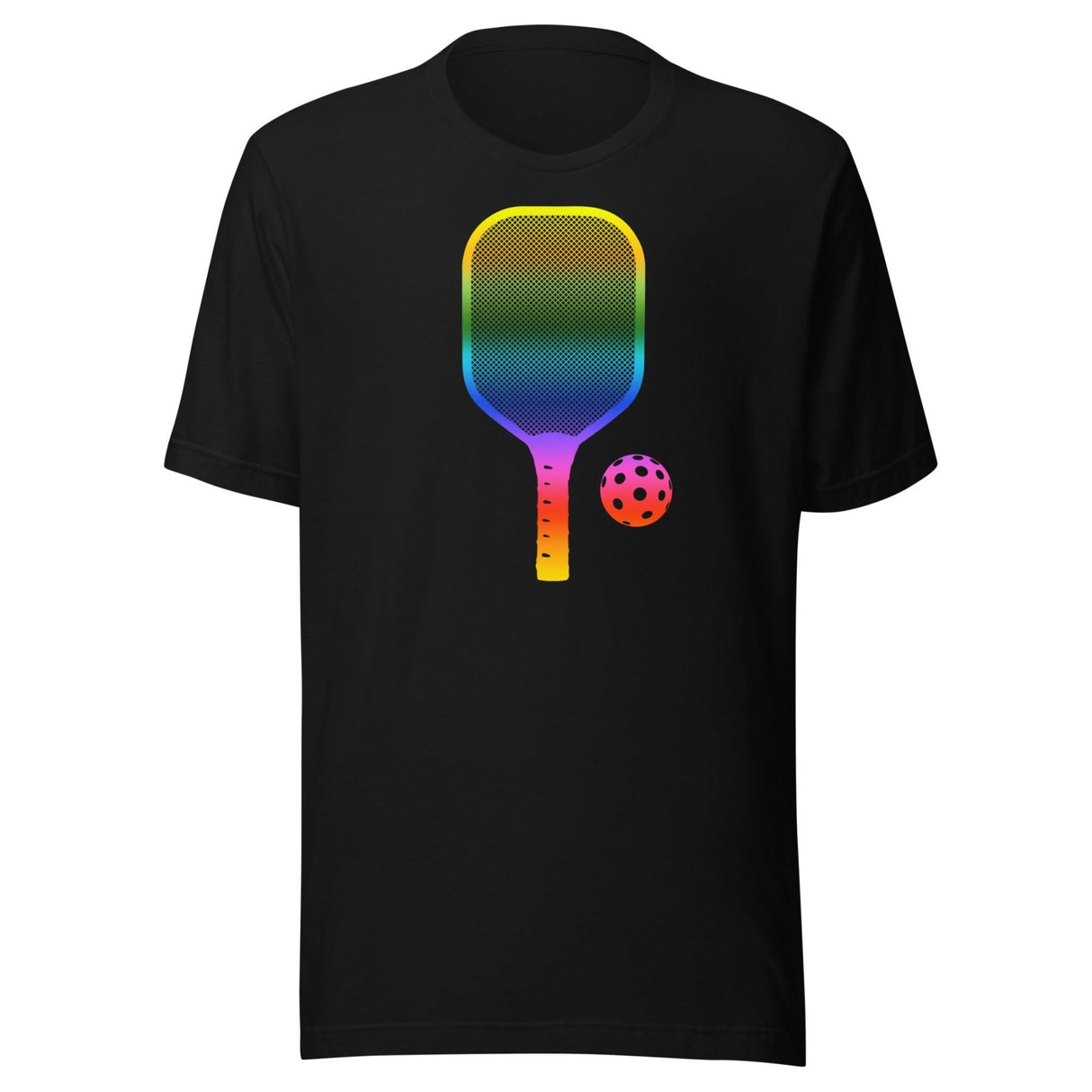 Rainbow Pickleball Paddle Shirt