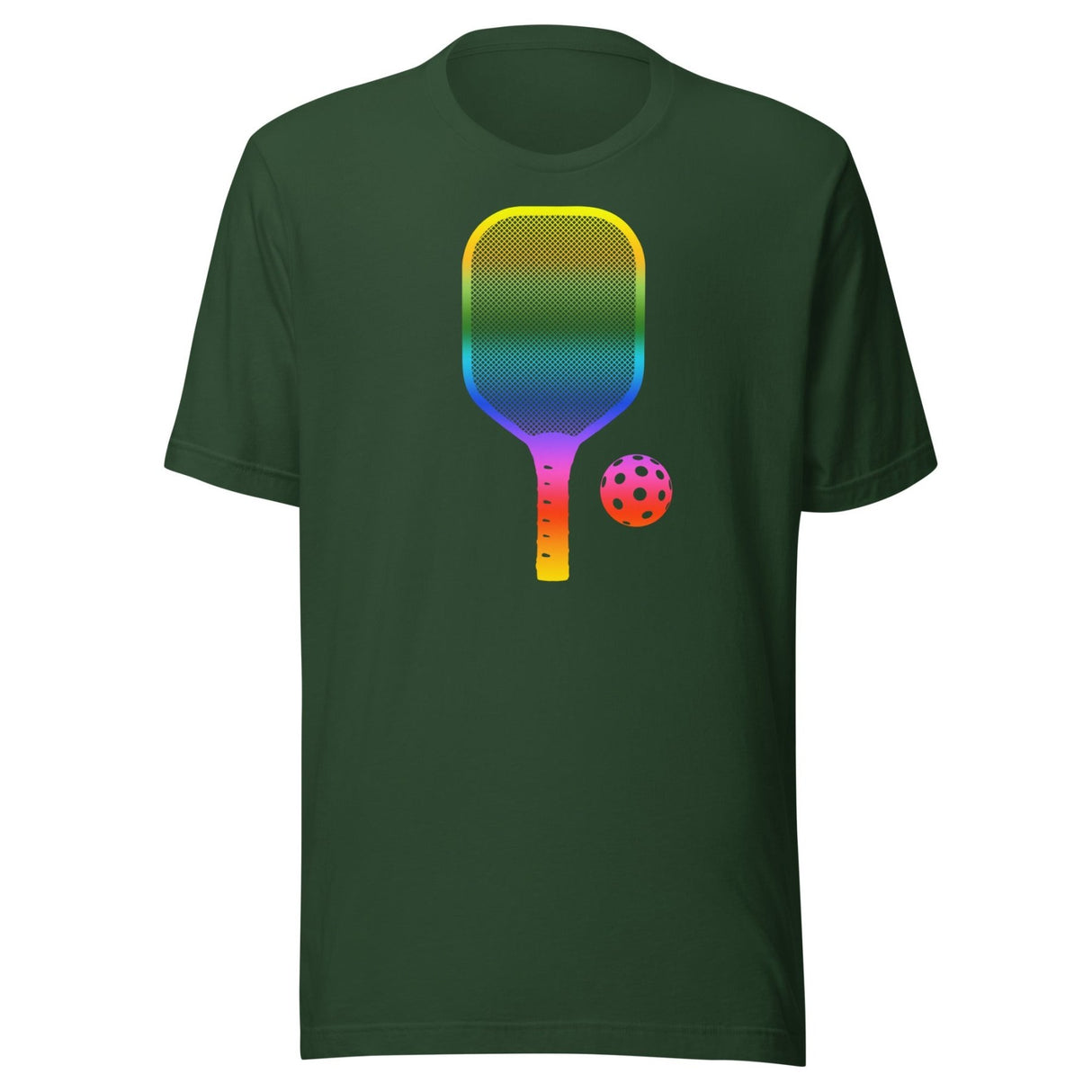 Rainbow Pickleball Paddle Shirt