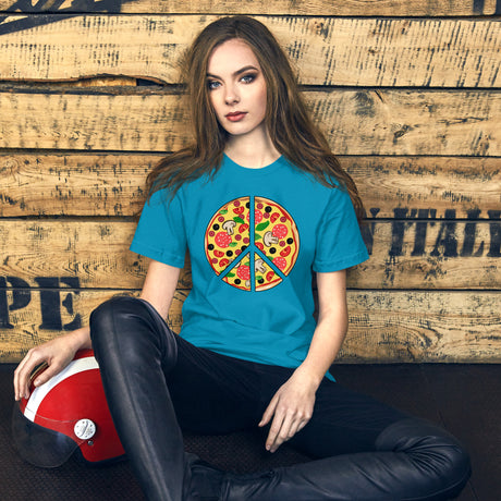 Peace Sign Pizza Women's Shirt