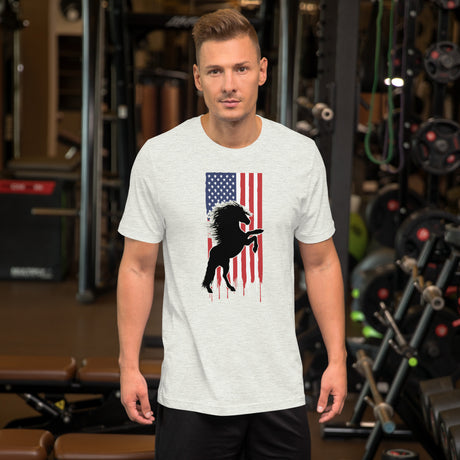 American Flag Horse Men's Shirt
