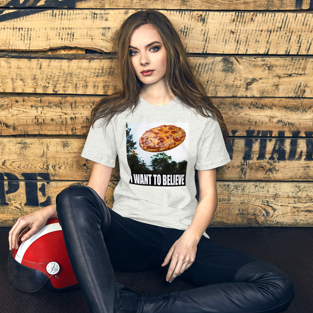 I Want To Believe Pizza Women's Shirt