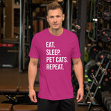 Eat Sleep Pet Cats Repeat Men's Shirt