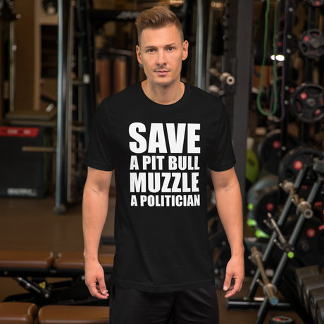 Save a Pit Bull Muzzle a Politician Men's Shirt
