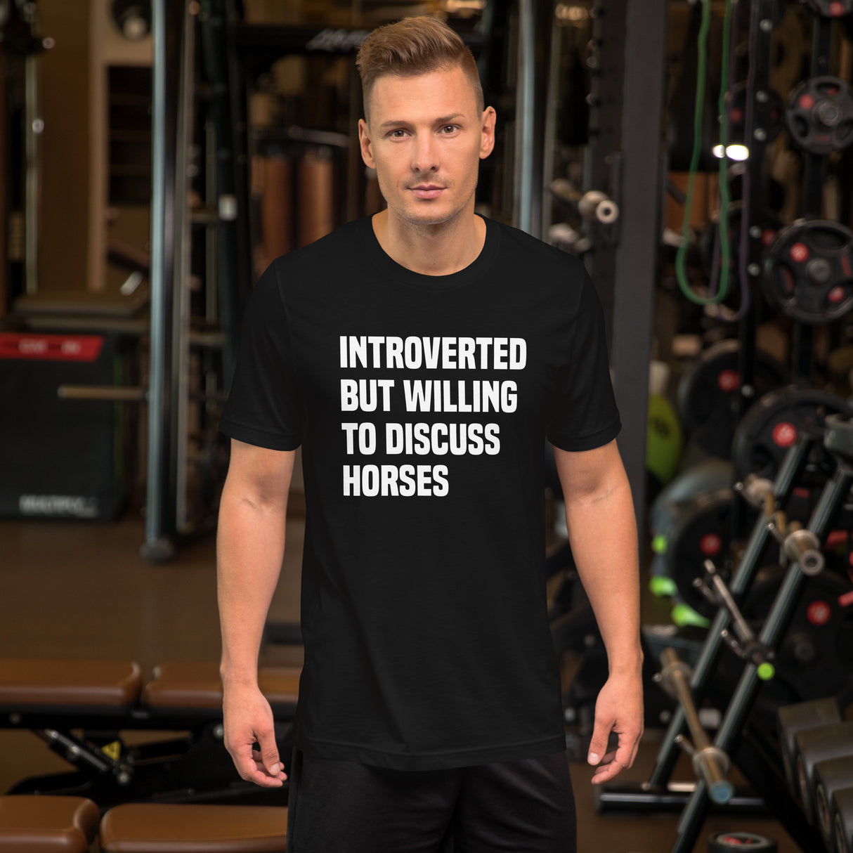 Introverted But Willing To Discuss Horses Men's Shirt