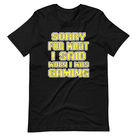 Sorry For What I Said When I Was Gaming Shirt