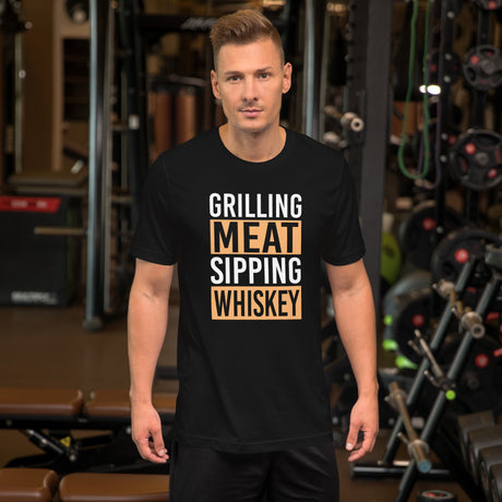 Grilling Meat Sipping Whiskey Men's Shirt