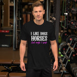 I Like Dogs Horses And Maybe Three People Men's Shirt