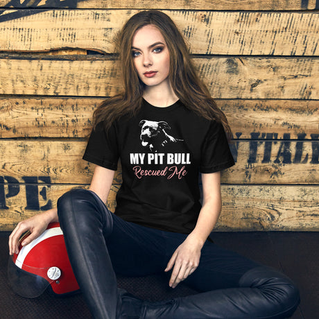 My Pit Bull Rescued Me Women's Shirt