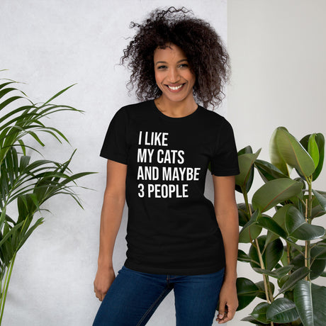 I Like Cats and Maybe 3 People Women's Shirt