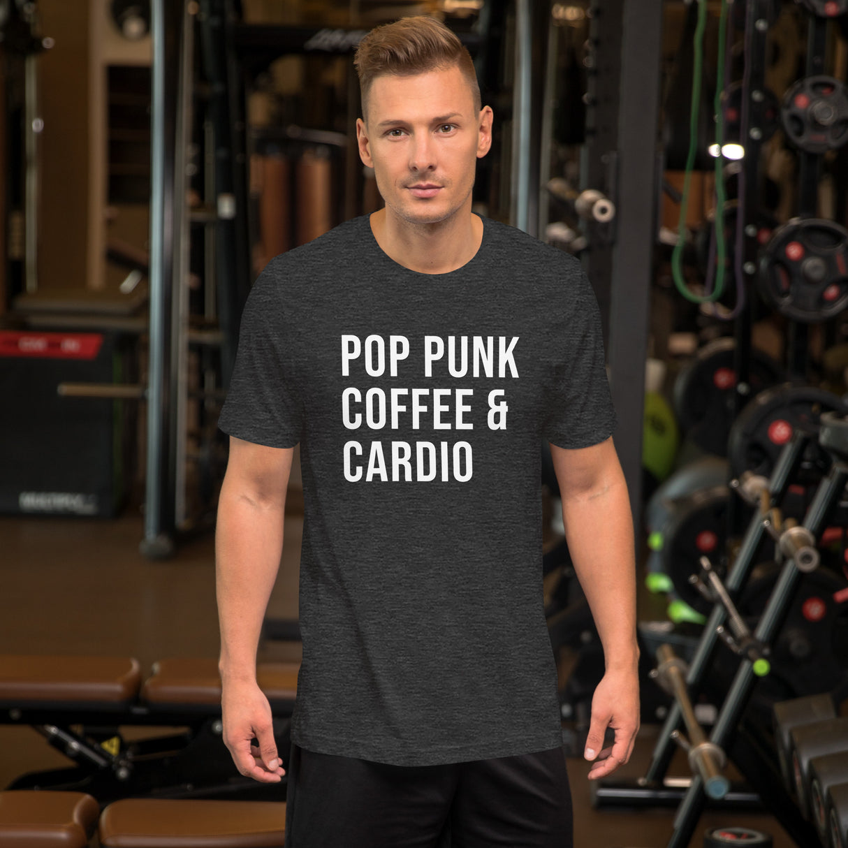 Pop Punk Coffee and Cardio Men's Gym Shirt