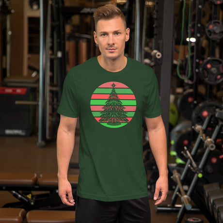 Retro Christmas Tree Men's Shirt