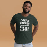 Coffee Scrubs and Rubber Gloves Men's Nurse Shirt